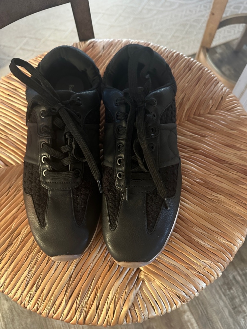 BareTraps Black Lace-Up Women’s Sneakers